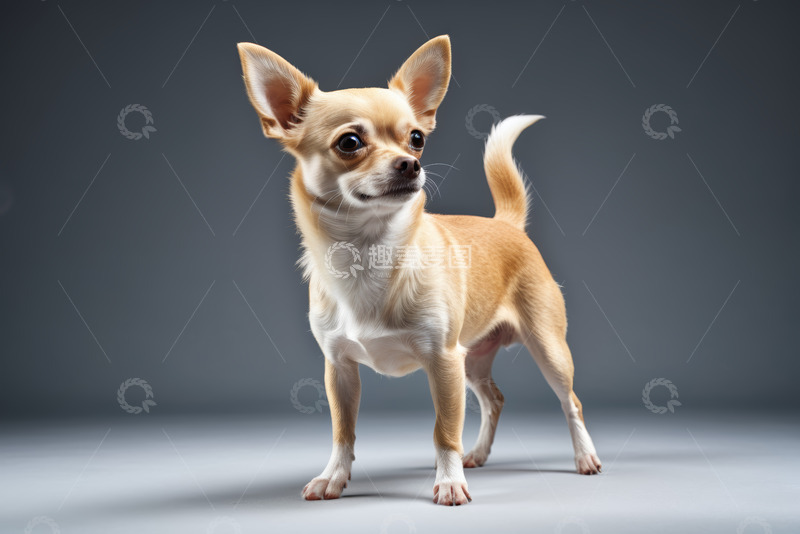 高清大图下载【趣麦麦图】站立的吉娃娃宠物狗