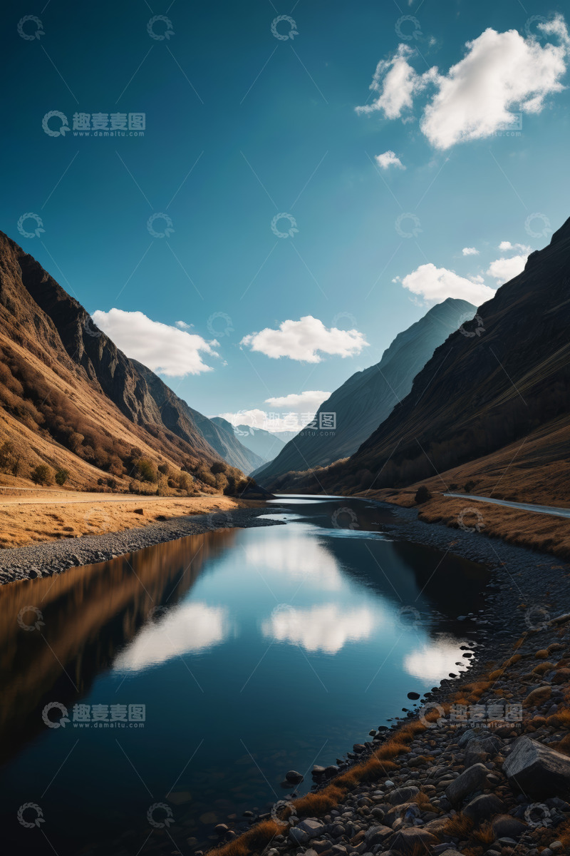 高清大图下载【趣麦麦图】山谷河流自然风光