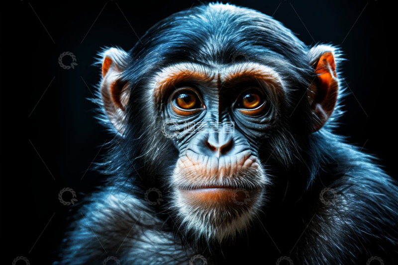 高清大图下载【趣麦麦图】黑猩猩特写