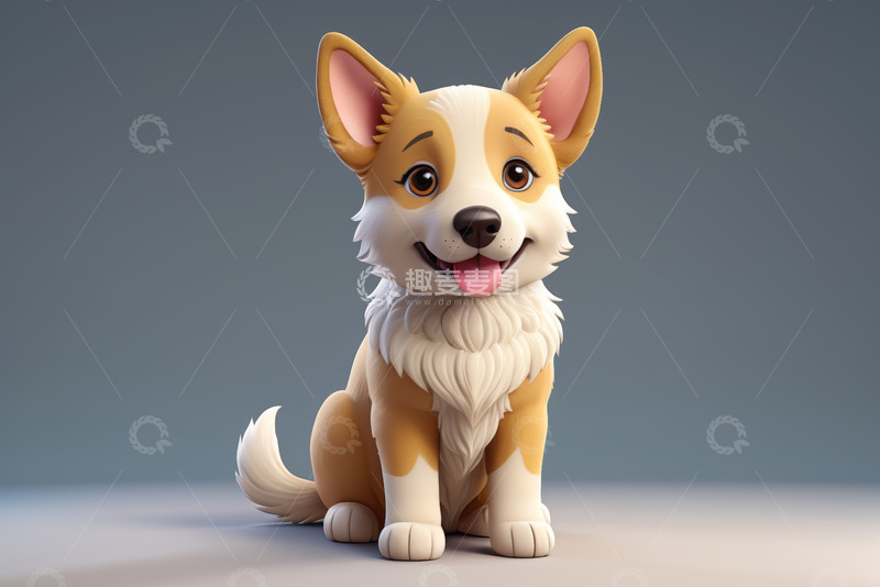 高清大图下载【趣麦麦图】可爱卡通小狗形象素材