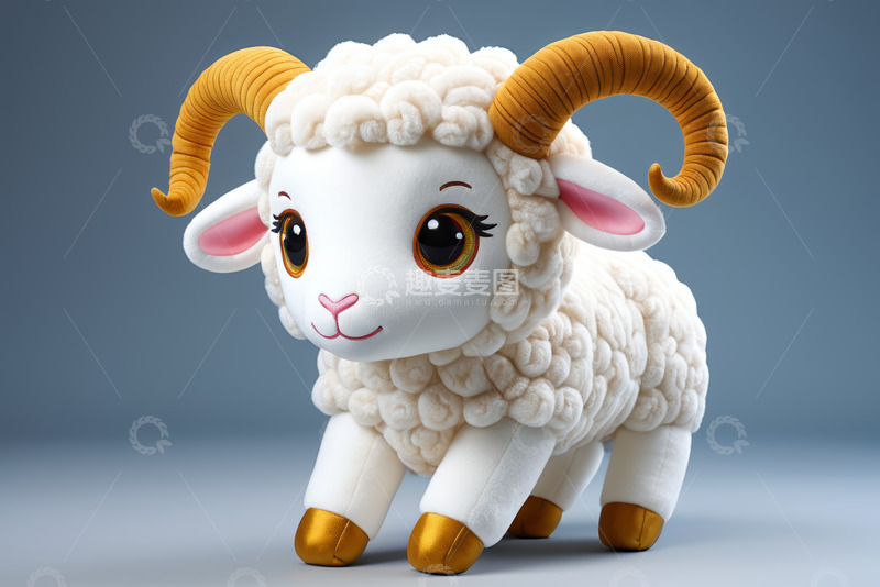 高清大图下载【趣麦麦图】可爱卡通小羊玩偶形象