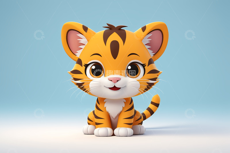高清大图下载【趣麦麦图】可爱卡通小老虎形象