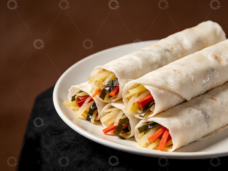 高清大图下载【趣麦麦图】几个清涧煎饼小吃