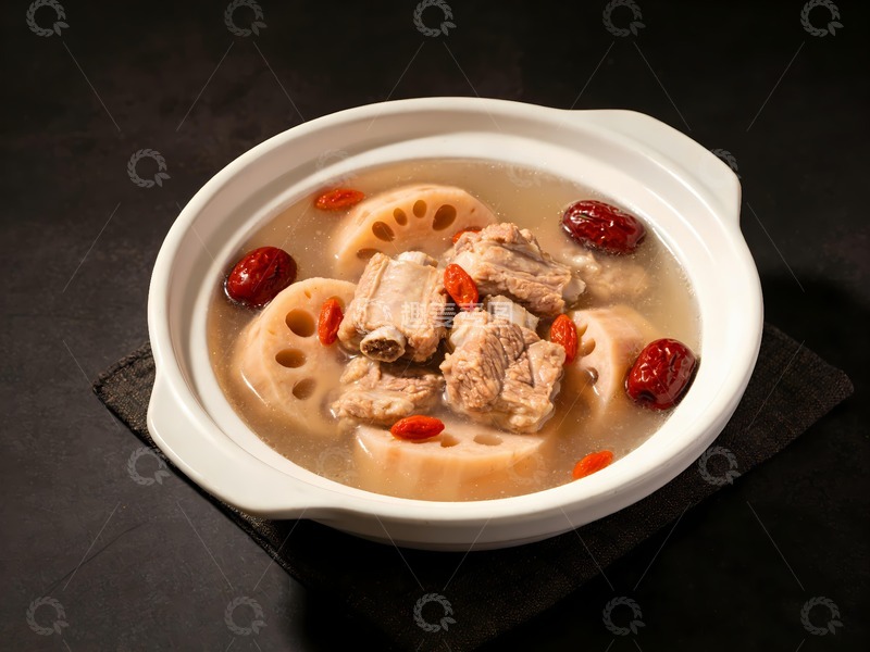 高清大图下载【趣麦麦图】莲藕排骨汤 图片