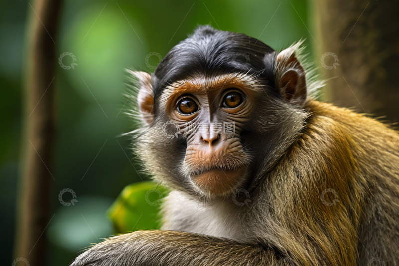 高清大图下载【趣麦麦图】特写猴子自然神态画面