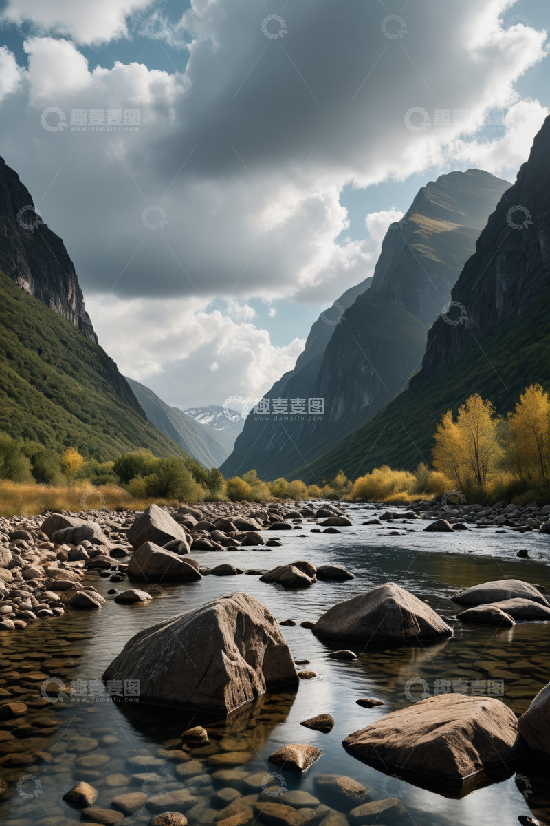 高清大图下载【趣麦麦图】山间河流自然风光