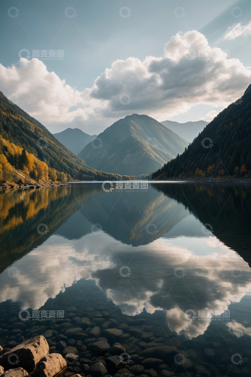 高清大图下载【趣麦麦图】山间湖泊自然风光