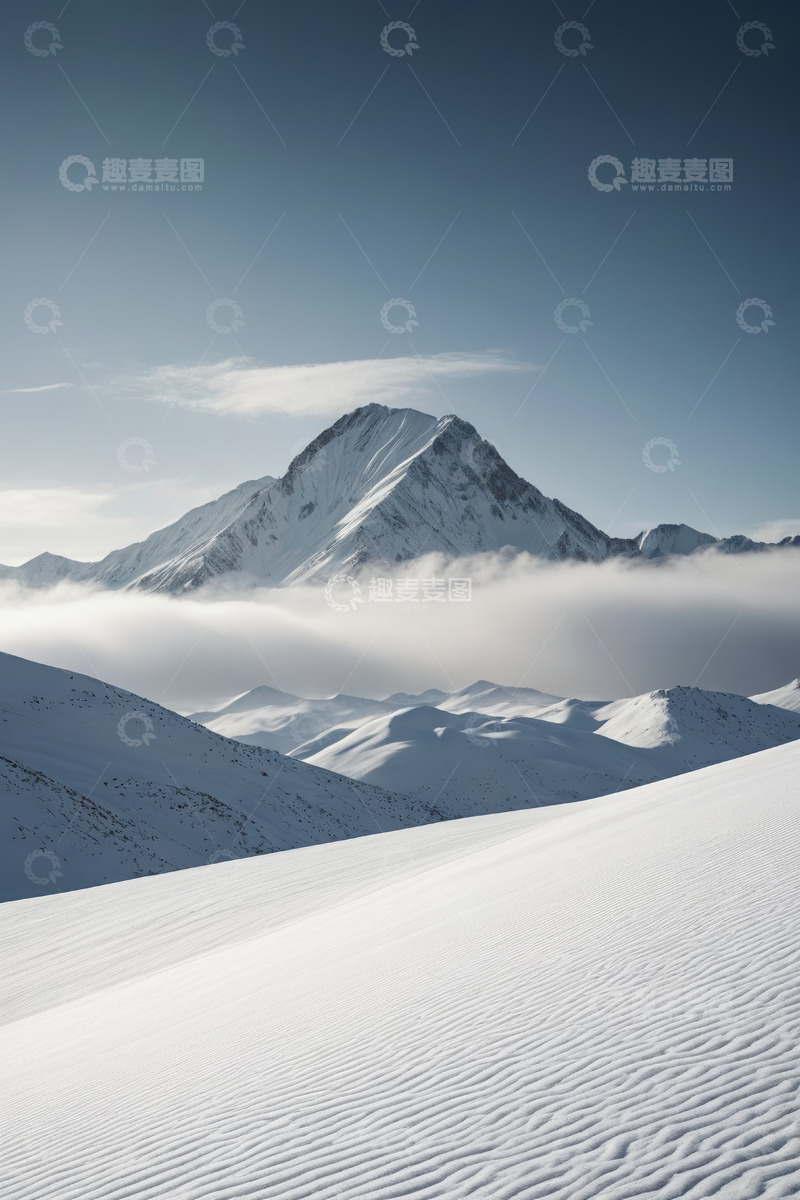 高清大图下载【趣麦麦图】雪山自然风光全景