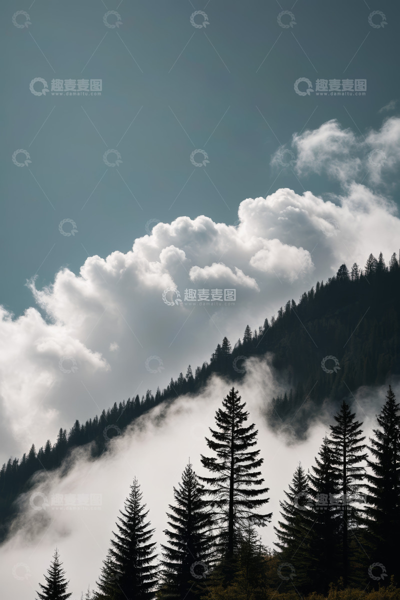 高清大图下载【趣麦麦图】山林云海自然景观