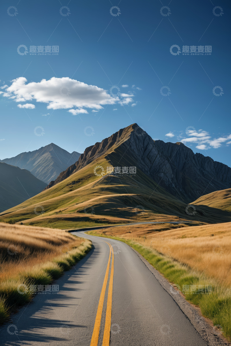 高清大图下载【趣麦麦图】山间公路自然风光
