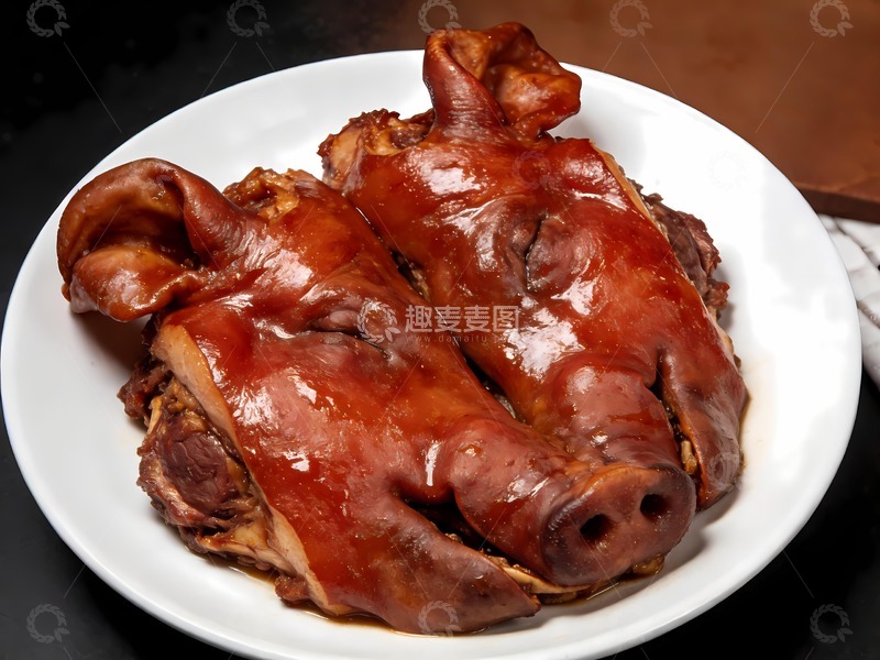 高清大图下载【趣麦麦图】一盘卤猪头肉