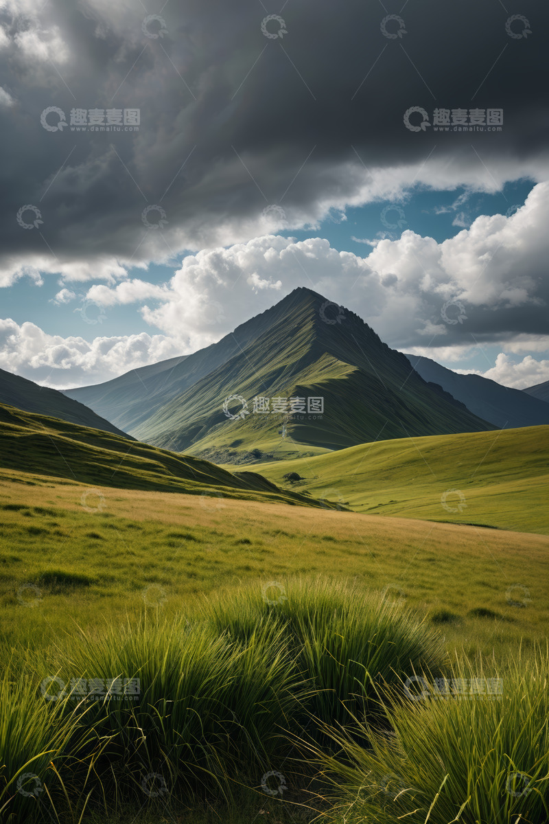 高清大图下载【趣麦麦图】山间草原自然风光