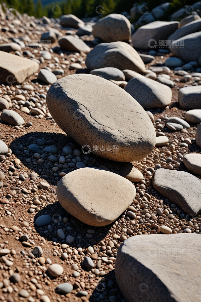 高清大图下载【趣麦麦图】户外自然环境中的大小石头