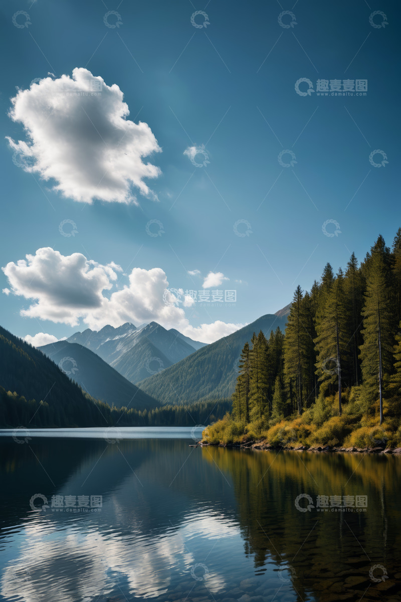 高清大图下载【趣麦麦图】山林湖泊自然风光