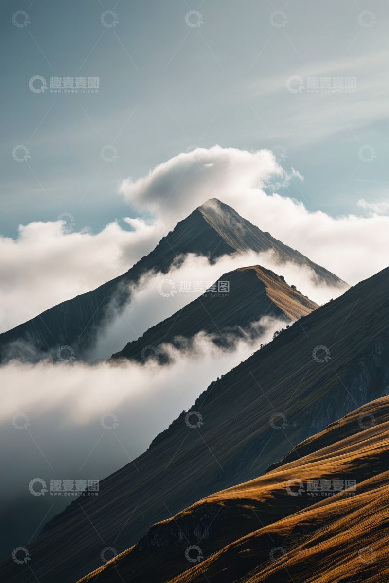 高清大图下载【趣麦麦图】山间云海自然风光