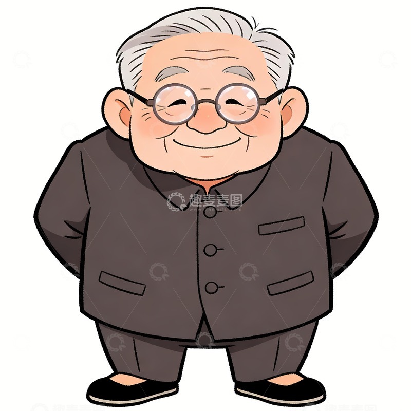 高清大图下载【趣麦麦图】一位年迈的老教授
