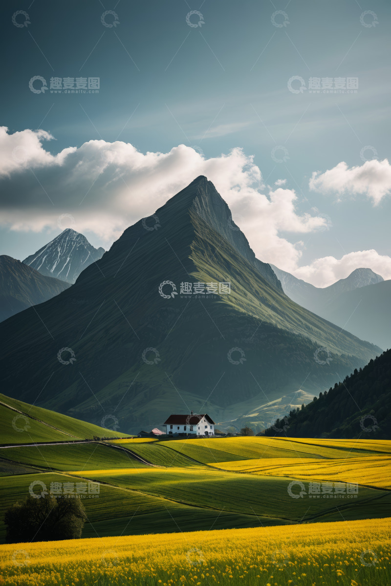 高清大图下载【趣麦麦图】山间田园风景