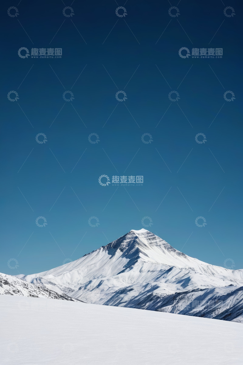 高清大图下载【趣麦麦图】雪山全景自然风光