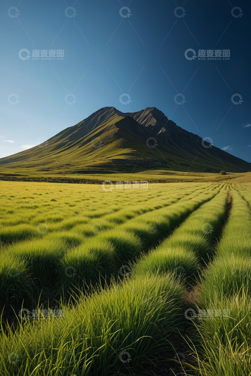 高清大图下载【趣麦麦图】草原与远山自然风光