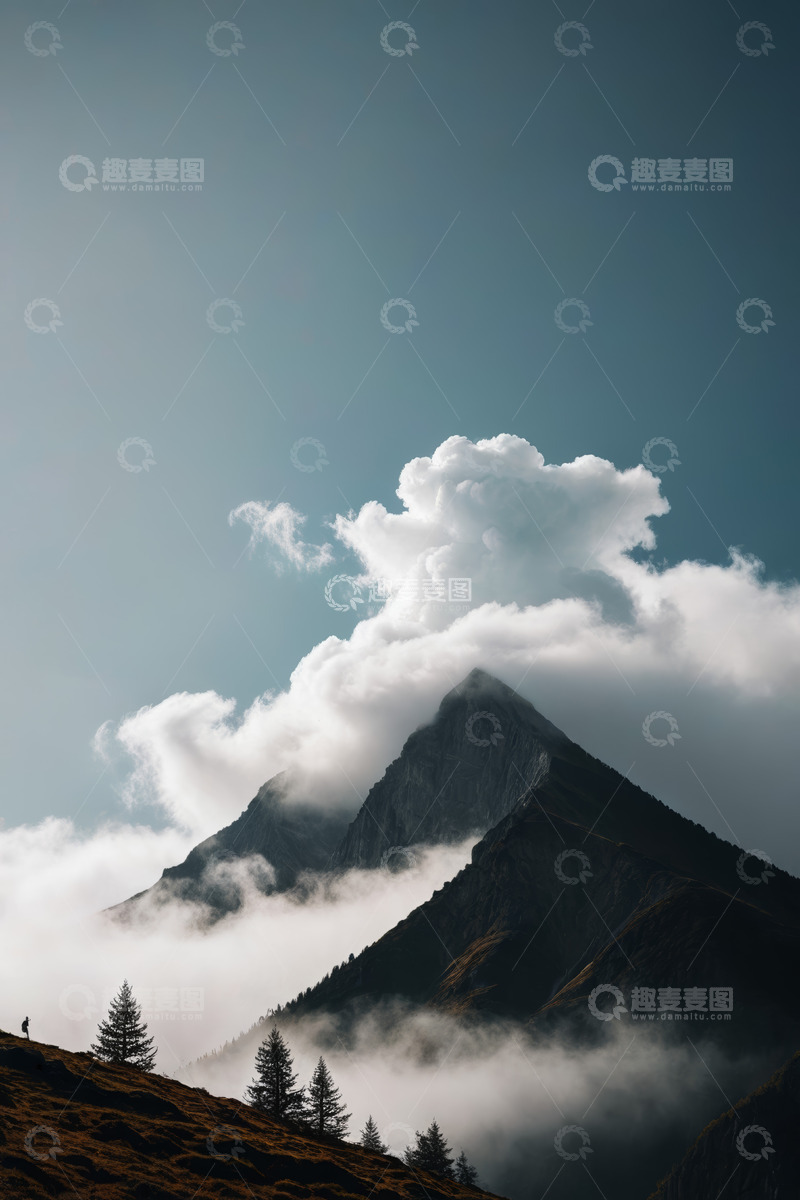 高清大图下载【趣麦麦图】山峰云雾自然景观