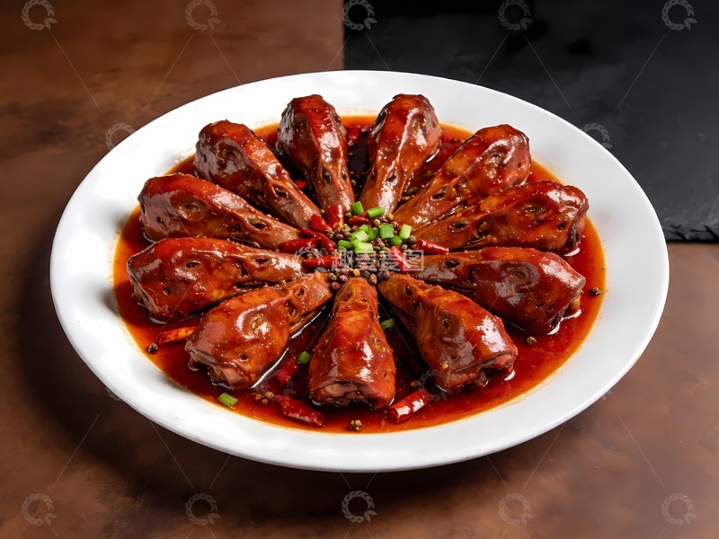 高清大图下载【趣麦麦图】-一盘麻辣鸭头