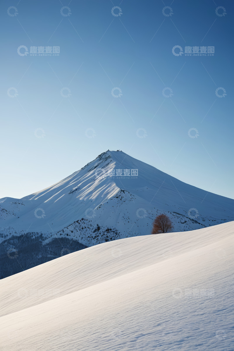 高清大图下载【趣麦麦图】雪山自然风景全景