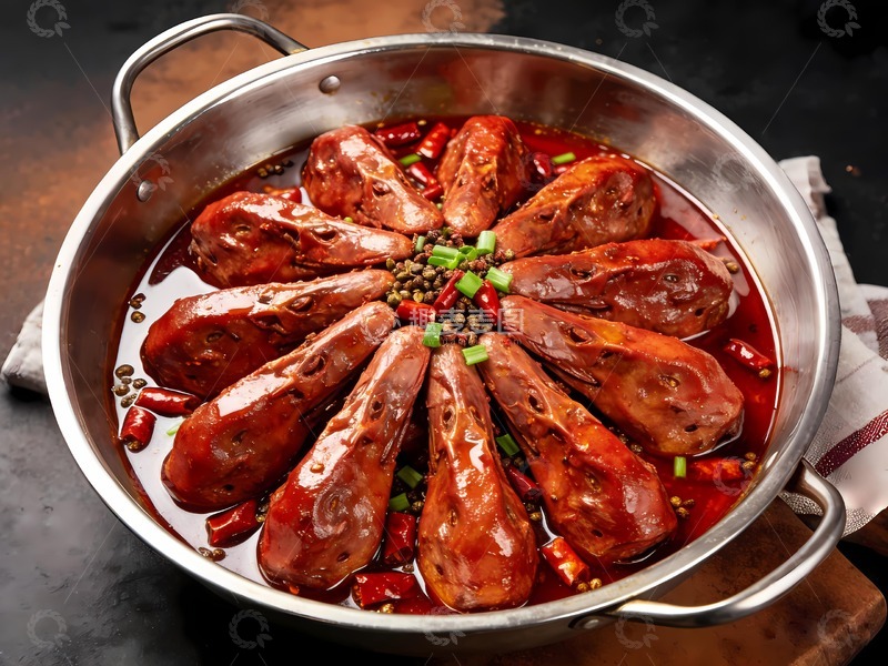 高清大图下载【趣麦麦图】一锅麻辣鸭头