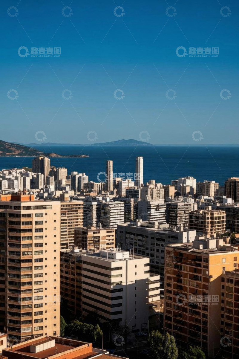 高清大图下载【趣麦麦图】海滨城市高楼景观