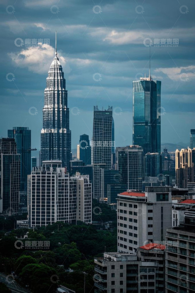 高清大图下载【趣麦麦图】城市高楼建筑群景观