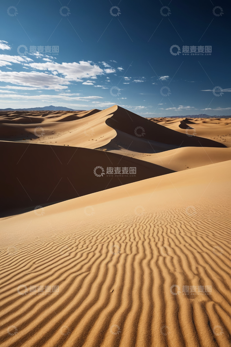 高清大图下载【趣麦麦图】广阔沙漠沙丘自然风光