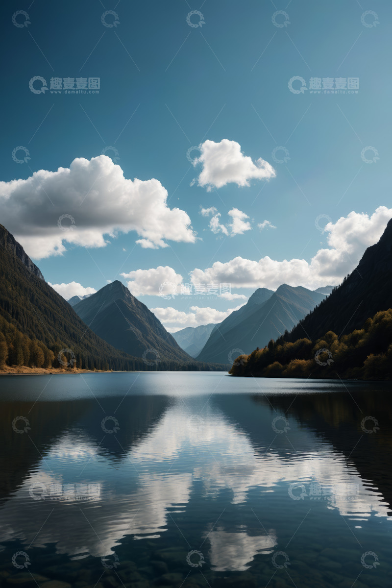 高清大图下载【趣麦麦图】山水湖泊自然风光全景