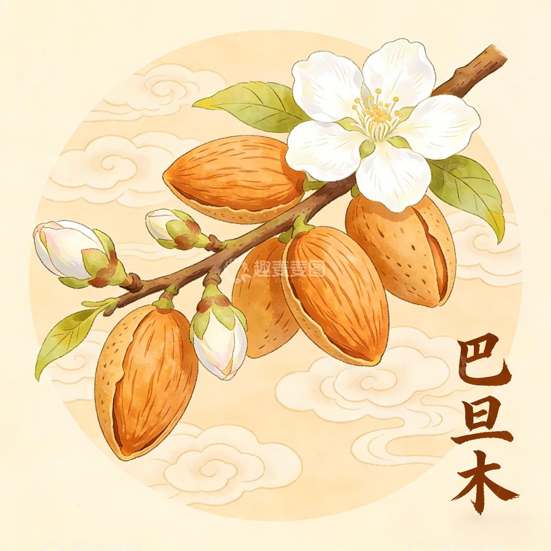 高清大图下载【趣麦麦图】新疆美食巴旦木