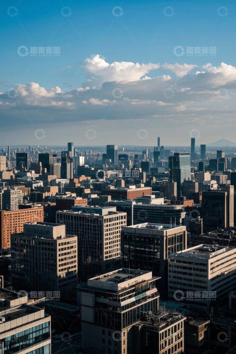 高清大图下载【趣麦麦图】城市高楼全景俯瞰