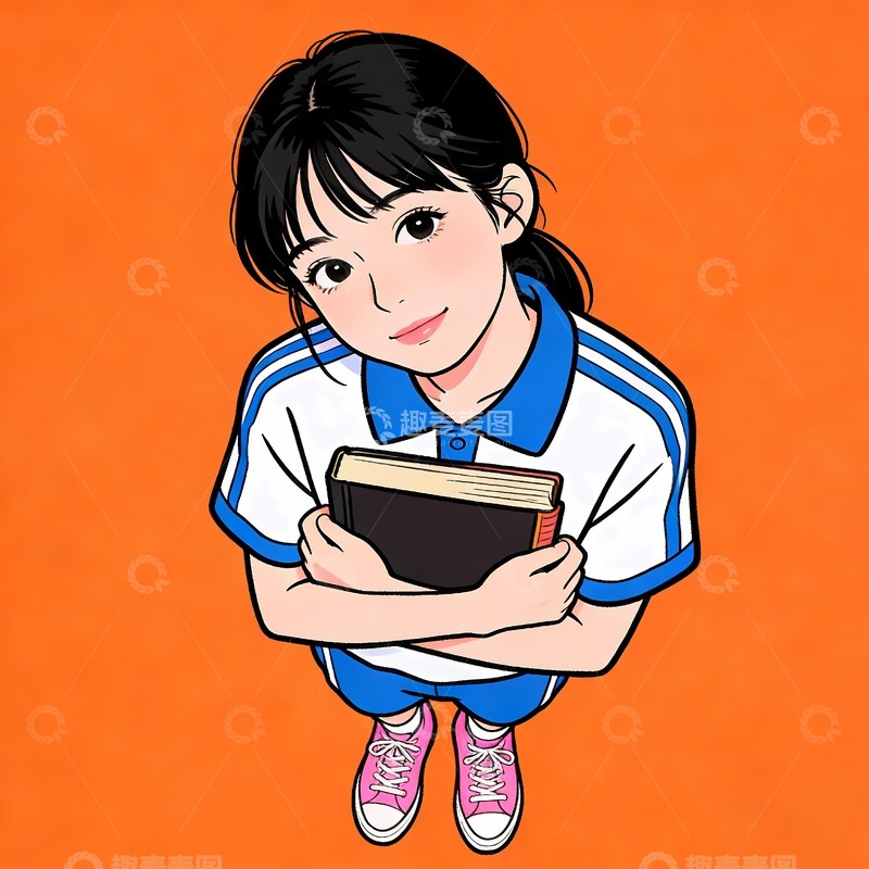 高清大图下载【趣麦麦图】一名中学生看着镜头