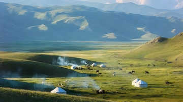 草原牧场景色风光摄影图