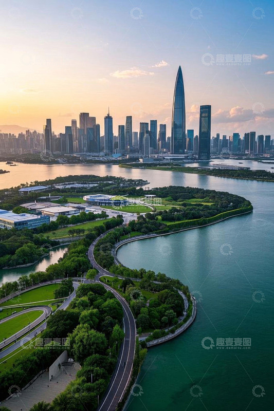 深圳城市风光航拍全景