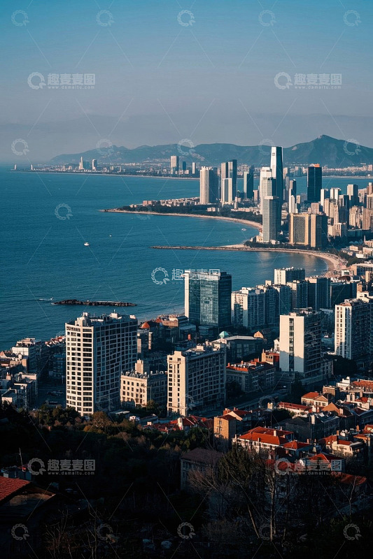 青岛海滨城市建筑全景