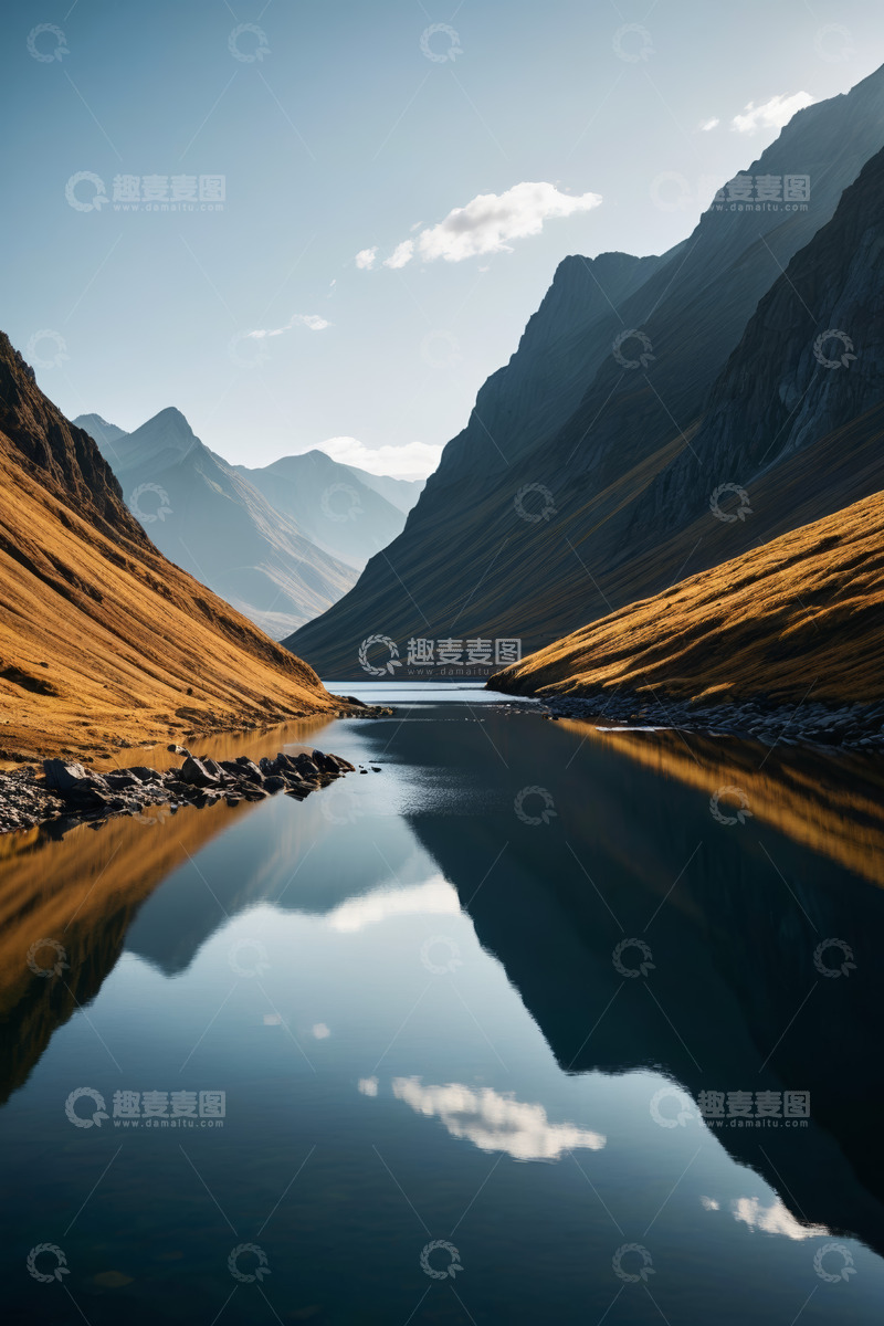 高清大图下载【趣麦麦图】山间湖泊自然风光