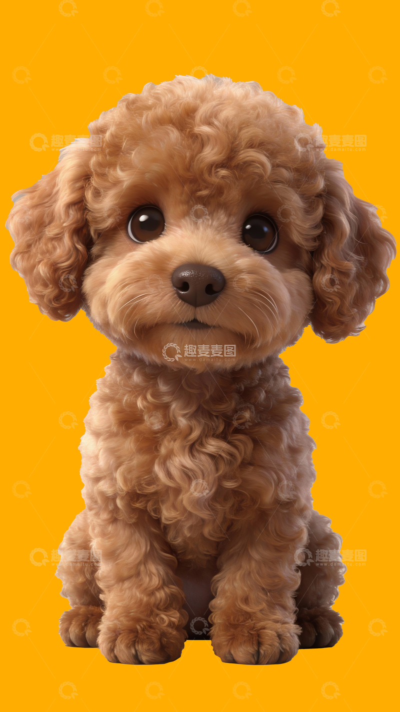 源文件下载【趣麦麦图】真实质感泰迪犬4