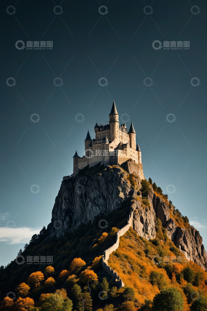 高清大图下载【趣麦麦图】山顶城堡景观