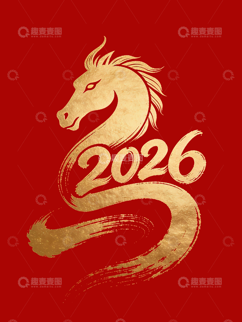 源文件下载【趣麦麦图】2026马字变形3