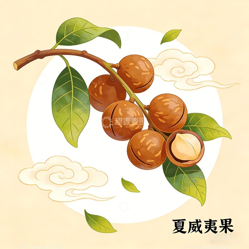高清大图下载【趣麦麦图】夏威夷果包装