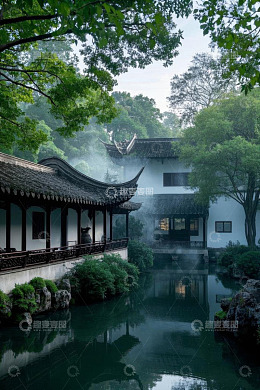 中式古典园林景致