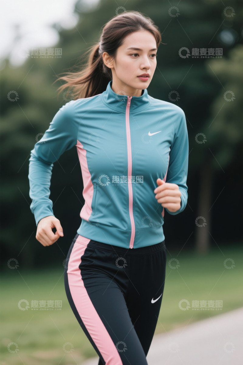 高清大图下载【趣麦麦图】户外女子跑步运动素材