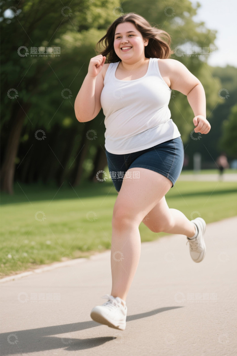高清大图下载【趣麦麦图】户外跑步的女性