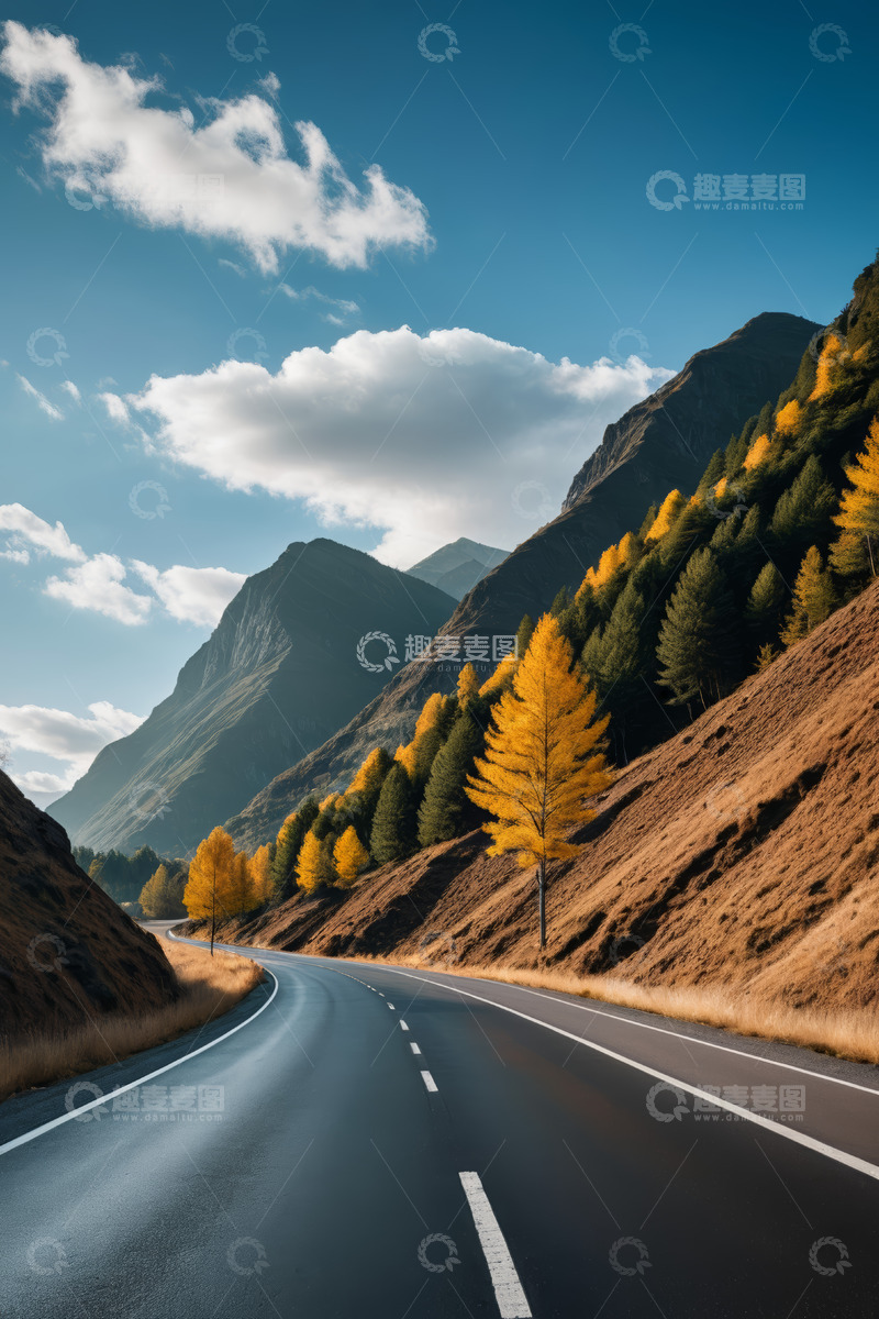 高清大图下载【趣麦麦图】山间公路自然风光