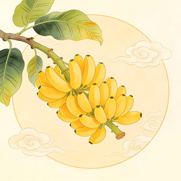 一串香蕉手绘