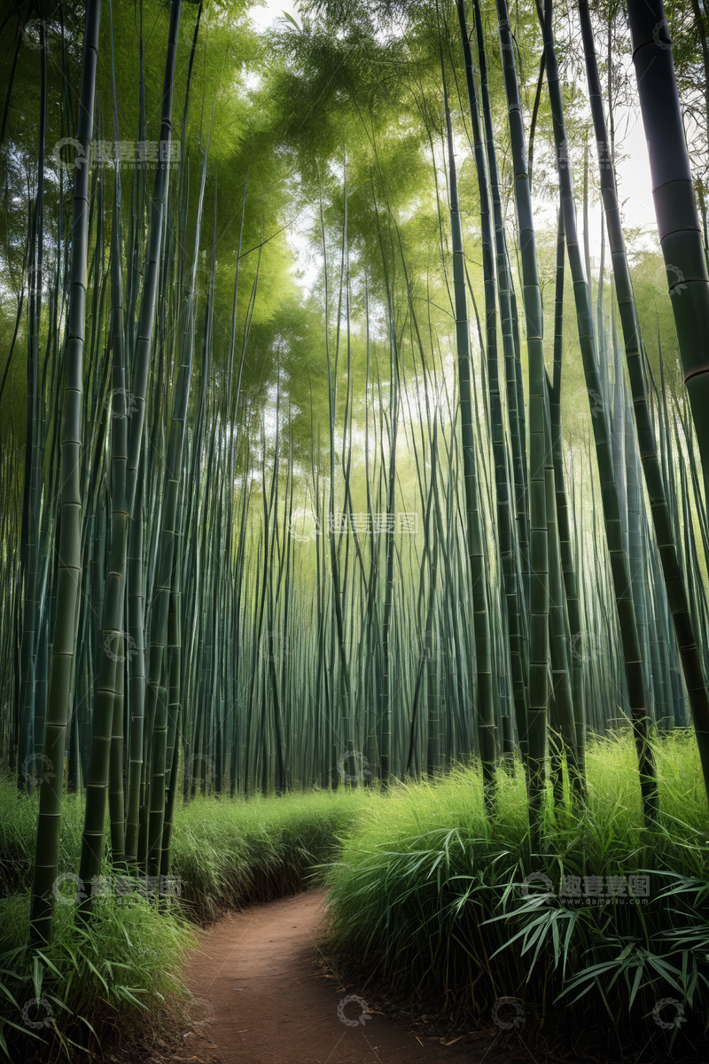高清大图下载【趣麦麦图】竹林间蜿蜒的小径