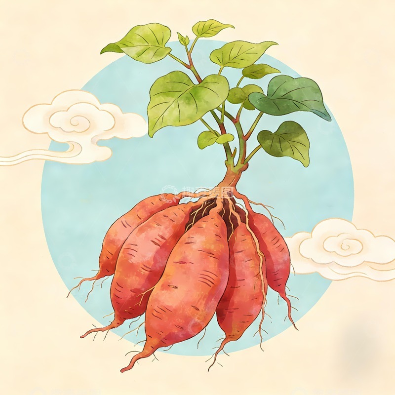高清大图下载【趣麦麦图】手绘红薯插画