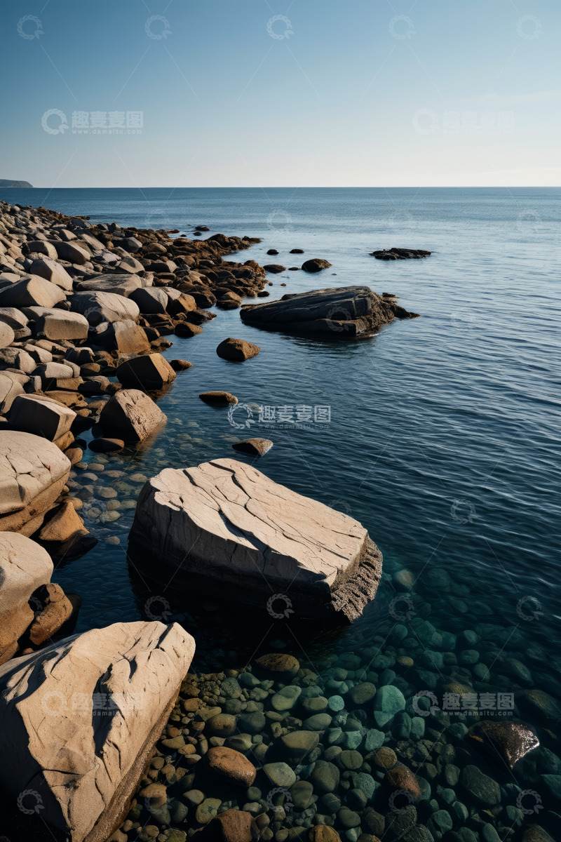 高清大图下载【趣麦麦图】海岸边岩石与海洋景观